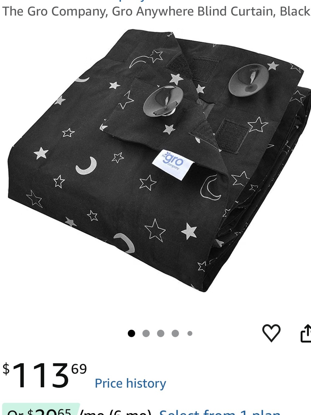 THE GRO COMPANY Gro Anywhere Blackout Blind